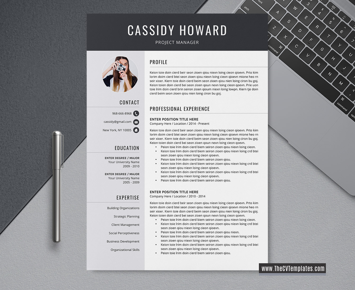 Basic Cv Layout from www.thecvtemplates.com