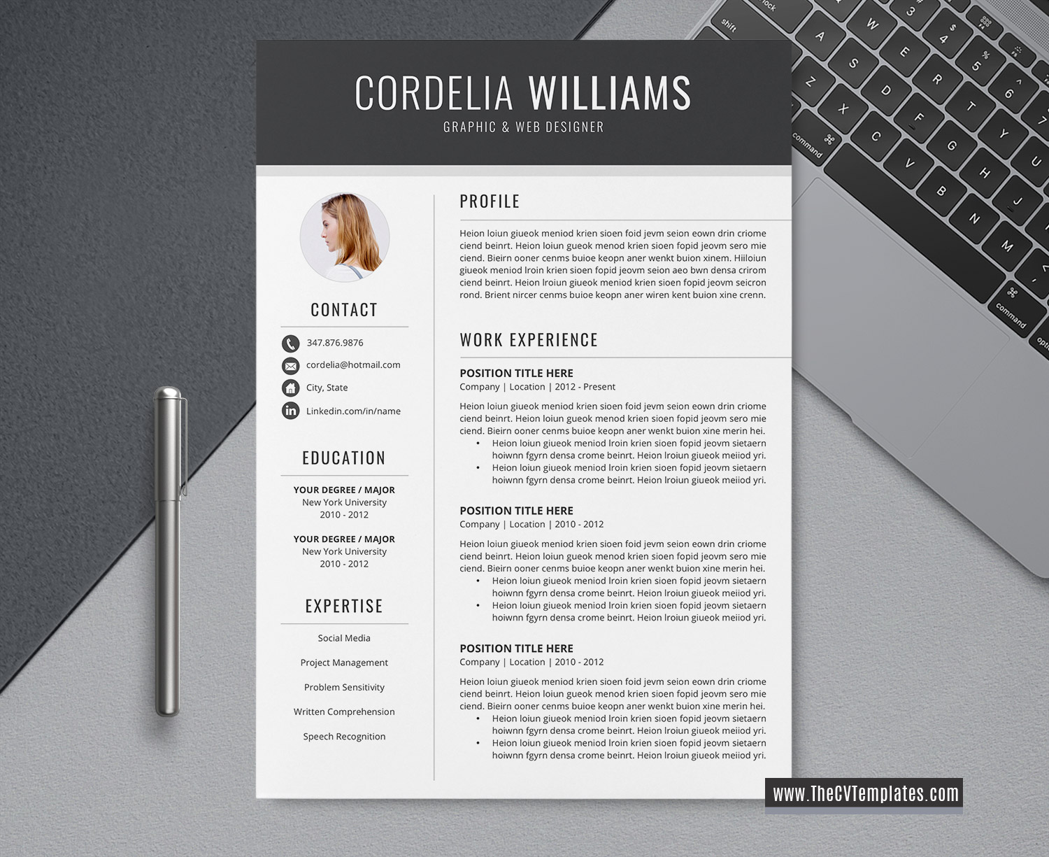 Office Resume Template from www.thecvtemplates.com