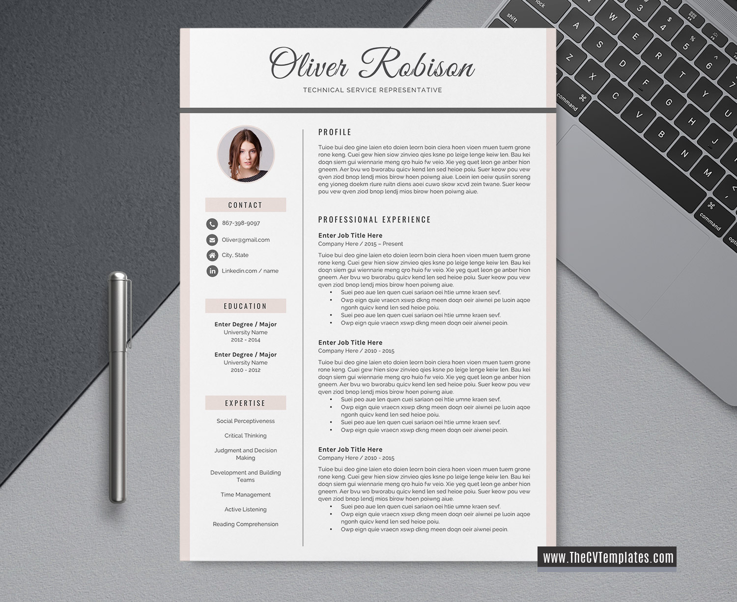 Fully Editable Modern CV Template for Job Application 2020 ...