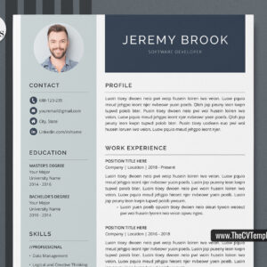 www.thecvtemplates.com - cv templates for mac pages, resume templates for apple pages, professional cv template, modern cv template, simple cv template, student cv template, 1 page resume template, 2 page resume template, 3 page resume template, editable resume template design, resume format design, cover letter template, references template, resume template download, Jeremy resume template