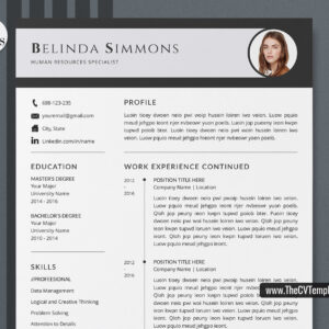 www.thecvtemplates.com - cv templates for mac pages, resume templates for apple pages, professional cv template, modern cv template, simple cv template, student cv template, 1 page resume template, 2 page resume template, 3 page resume template, editable resume template design, resume format design, cover letter template, references template, resume template download, Belinda resume template