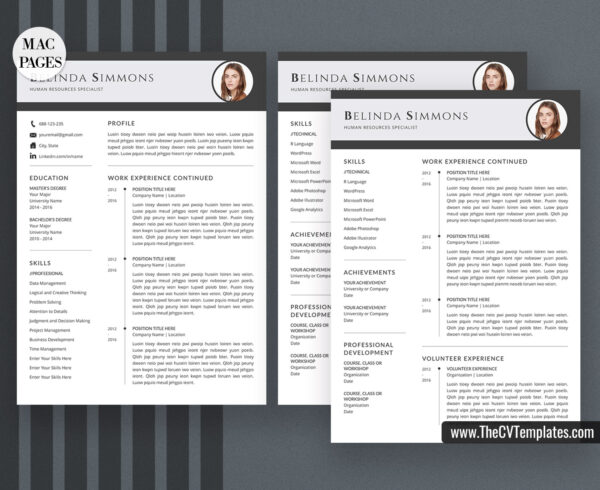 www.thecvtemplates.com - cv templates for mac pages, resume templates for apple pages, professional cv template, modern cv template, simple cv template, student cv template, 1 page resume template, 2 page resume template, 3 page resume template, editable resume template design, resume format design, cover letter template, references template, resume template download, Belinda resume template