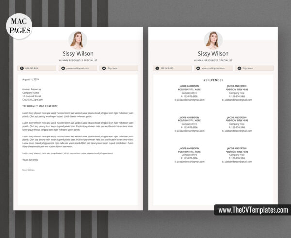 www.thecvtemplates.com - cv templates for mac pages, resume templates for apple pages, professional cv template, modern cv template, simple cv template, student cv template, 1 page resume template, 2 page resume template, 3 page resume template, editable resume template design, resume format design, cover letter template, references template, resume template download, Sissy resume template