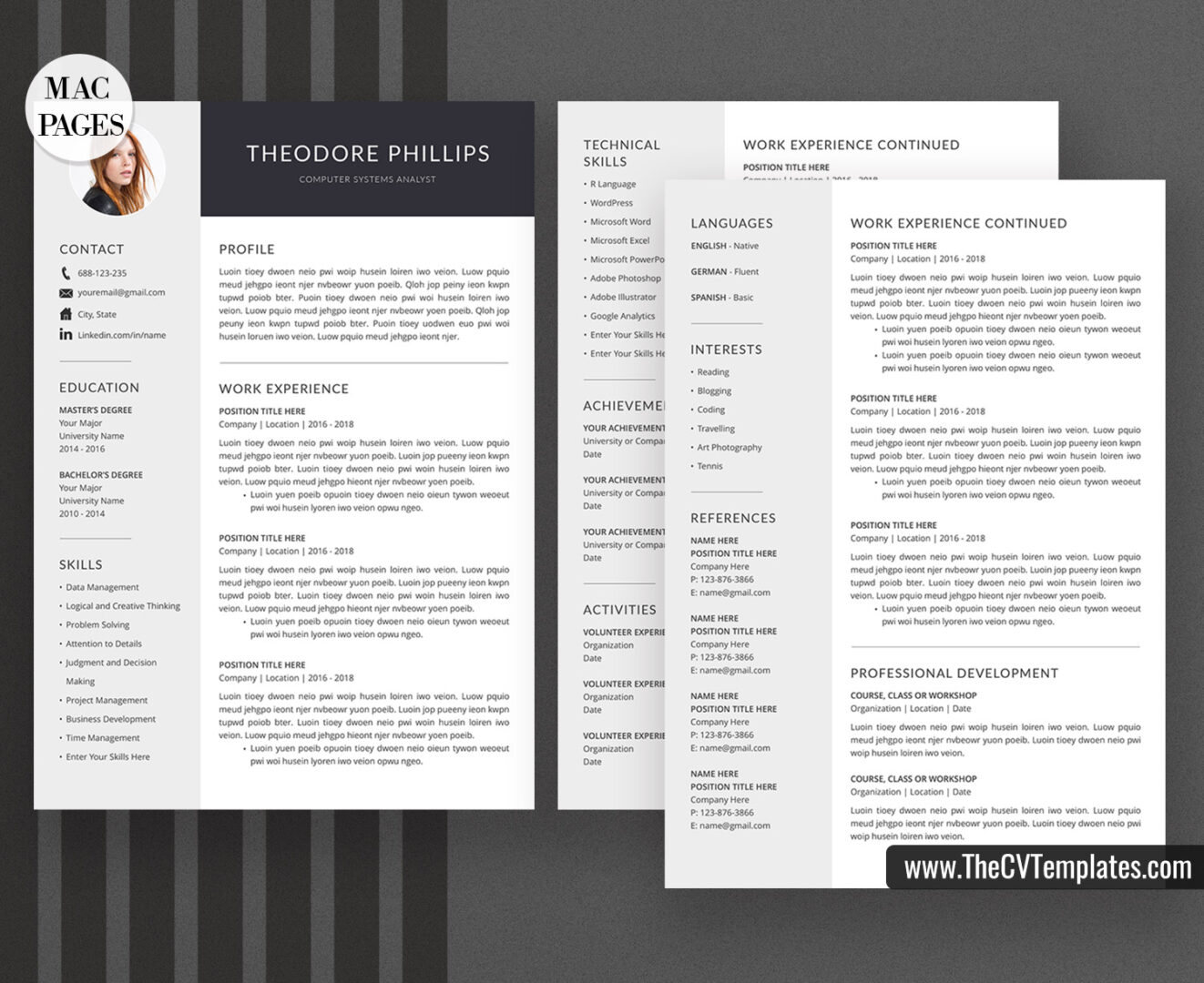 For Mac Pages – Simple Resume Template for freshers, Cover Letter ...