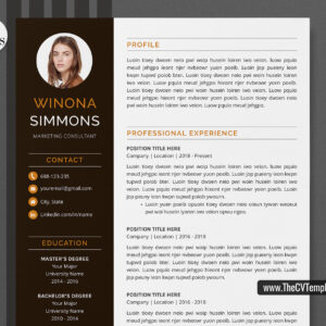 www.thecvtemplates.com - cv templates for mac pages, resume templates for apple pages, professional cv template, modern cv template, simple cv template, student cv template, 1 page resume template, 2 page resume template, 3 page resume template, editable resume template design, resume format design, cover letter template, references template, resume template download, Winona resume template