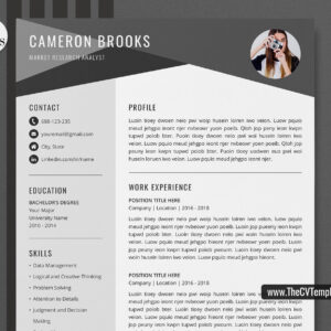 www.thecvtemplates.com - cv templates for mac pages, resume templates for apple pages, professional cv template, modern cv template, simple cv template, student cv template, 1 page resume template, 2 page resume template, 3 page resume template, editable resume template design, resume format design, cover letter template, references template, resume template download, Cameron resume template
