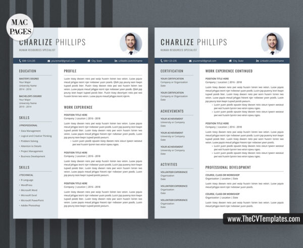 www.thecvtemplates.com - cv templates for mac pages, resume templates for apple pages, professional cv template, modern cv template, simple cv template, student cv template, 1 page resume template, 2 page resume template, 3 page resume template, editable resume template design, resume format design, cover letter template, references template, resume template download, Charlize resume template