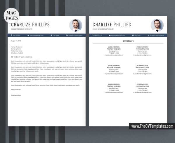 www.thecvtemplates.com - cv templates for mac pages, resume templates for apple pages, professional cv template, modern cv template, simple cv template, student cv template, 1 page resume template, 2 page resume template, 3 page resume template, editable resume template design, resume format design, cover letter template, references template, resume template download, Charlize resume template