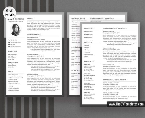 www.thecvtemplates.com - cv templates for mac pages, resume templates for apple pages, professional cv template, modern cv template, simple cv template, student cv template, 1 page resume template, 2 page resume template, 3 page resume template, editable resume template design, resume format design, cover letter template, references template, resume template download, Doris resume template