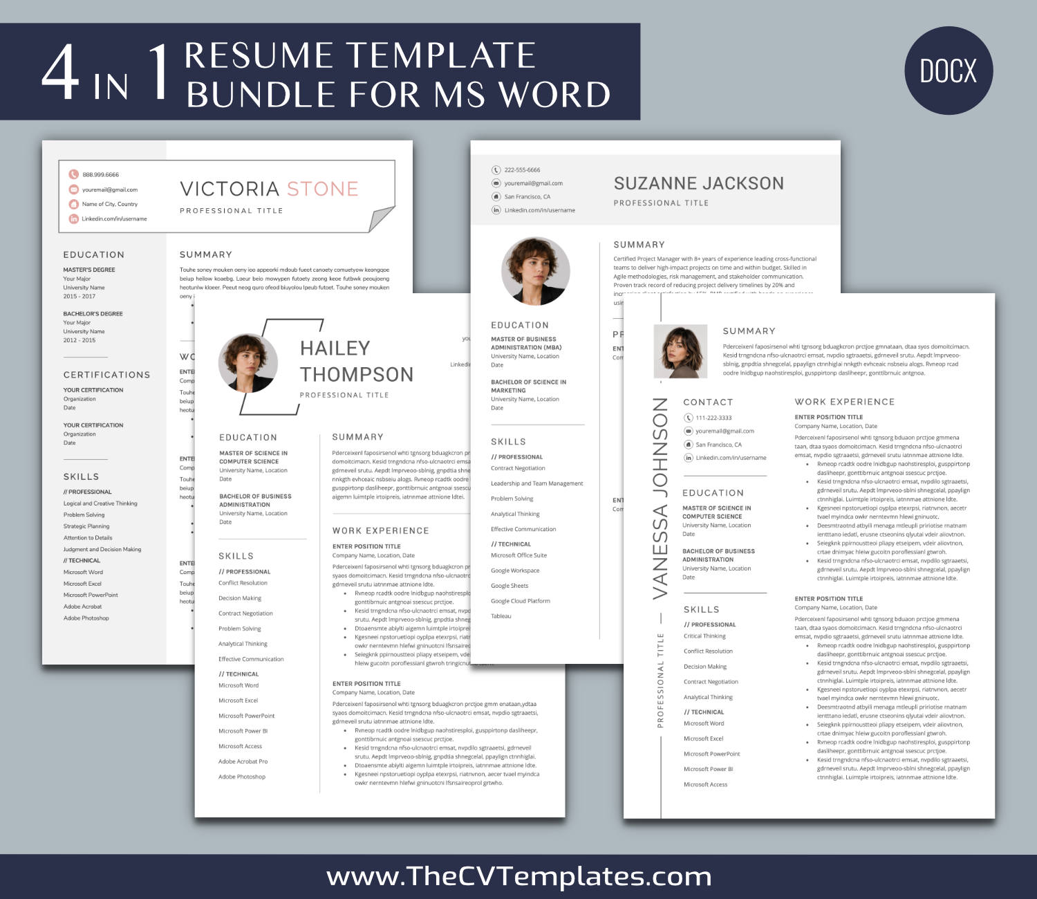 TheCVTemplates.com-resume templates for ms word
