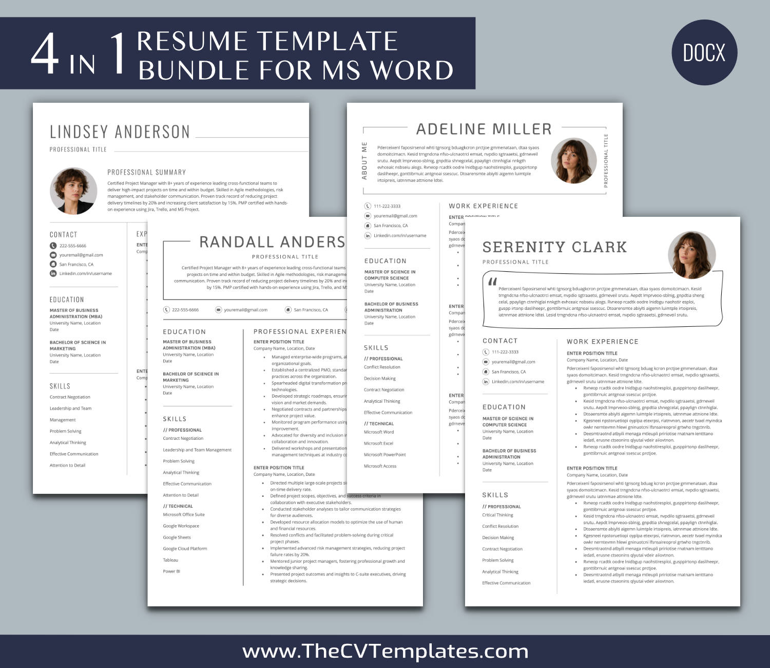 TheCVTemplates.com-resume templates for ms word