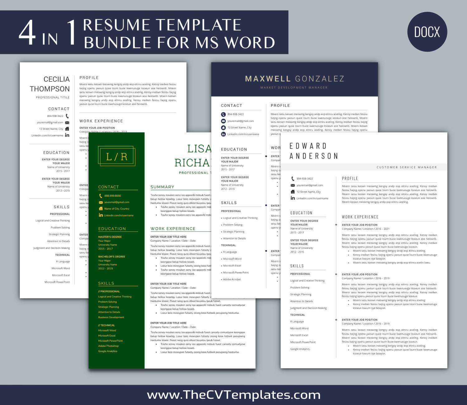 TheCVTemplates.com-resume templates for ms word