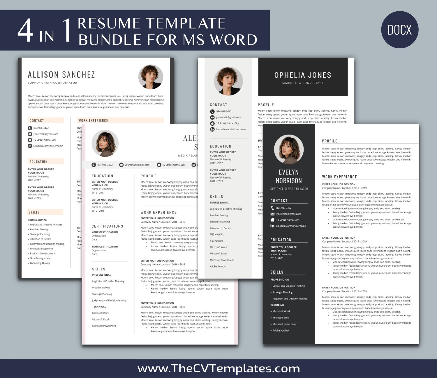 TheCVTemplates.com-resume templates for ms word