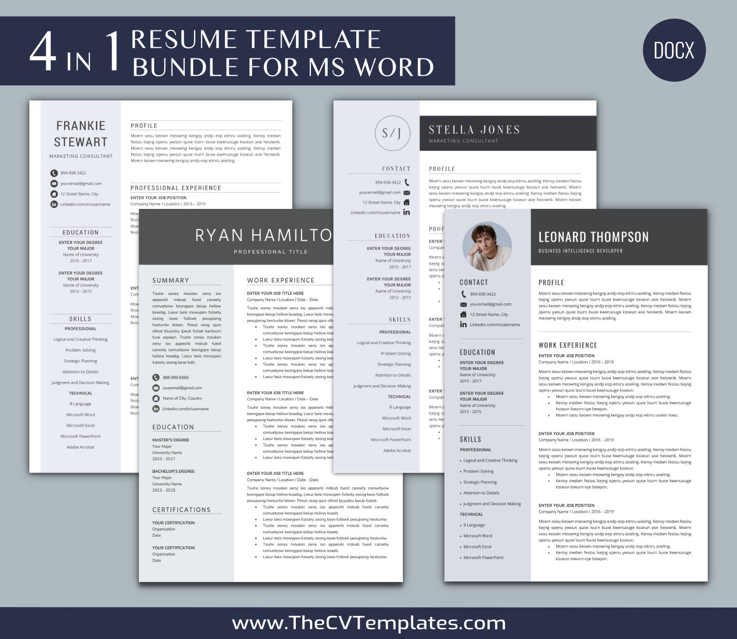 TheCVTemplates.com-resume templates for ms word