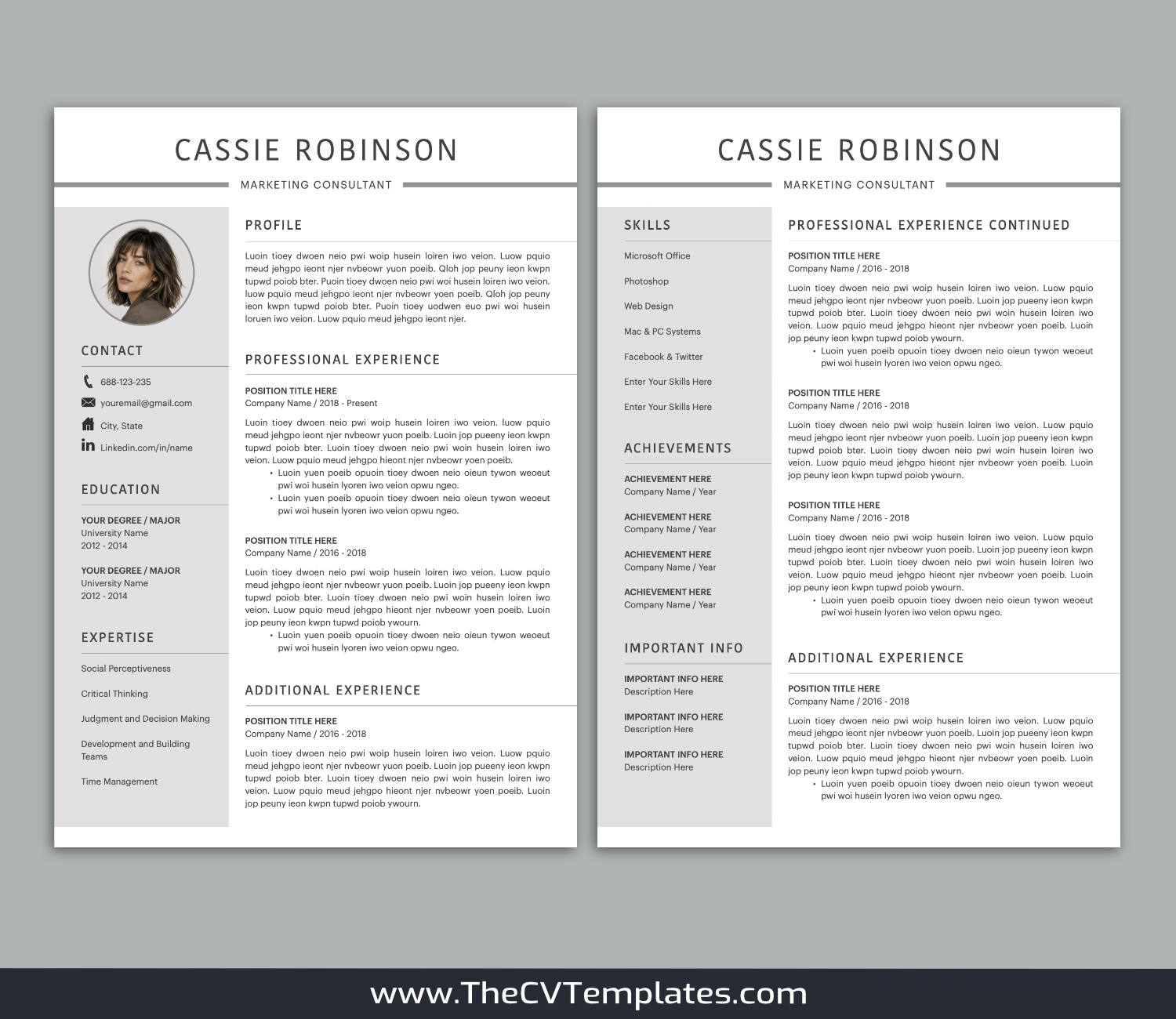 TheCVTemplates.com-CV Templates for Apple Pages