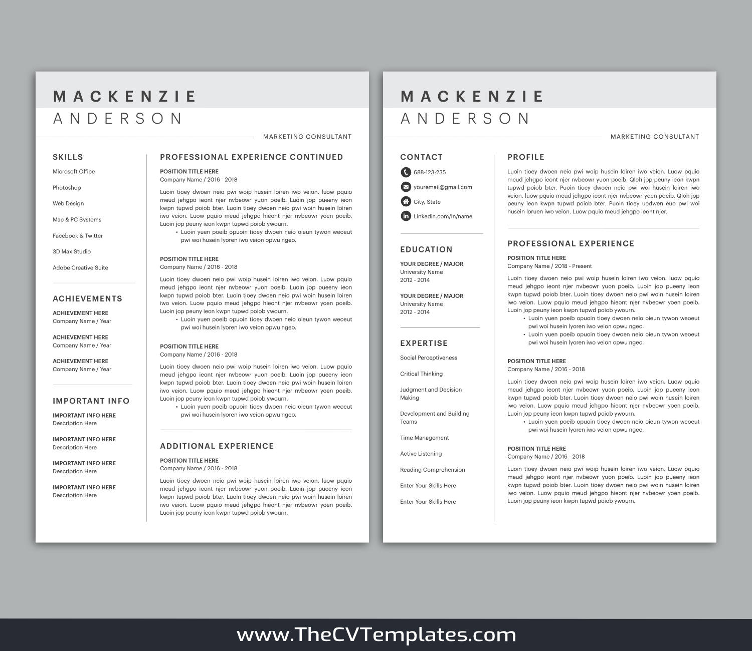 TheCVTemplates.com-CV Templates for Apple Pages