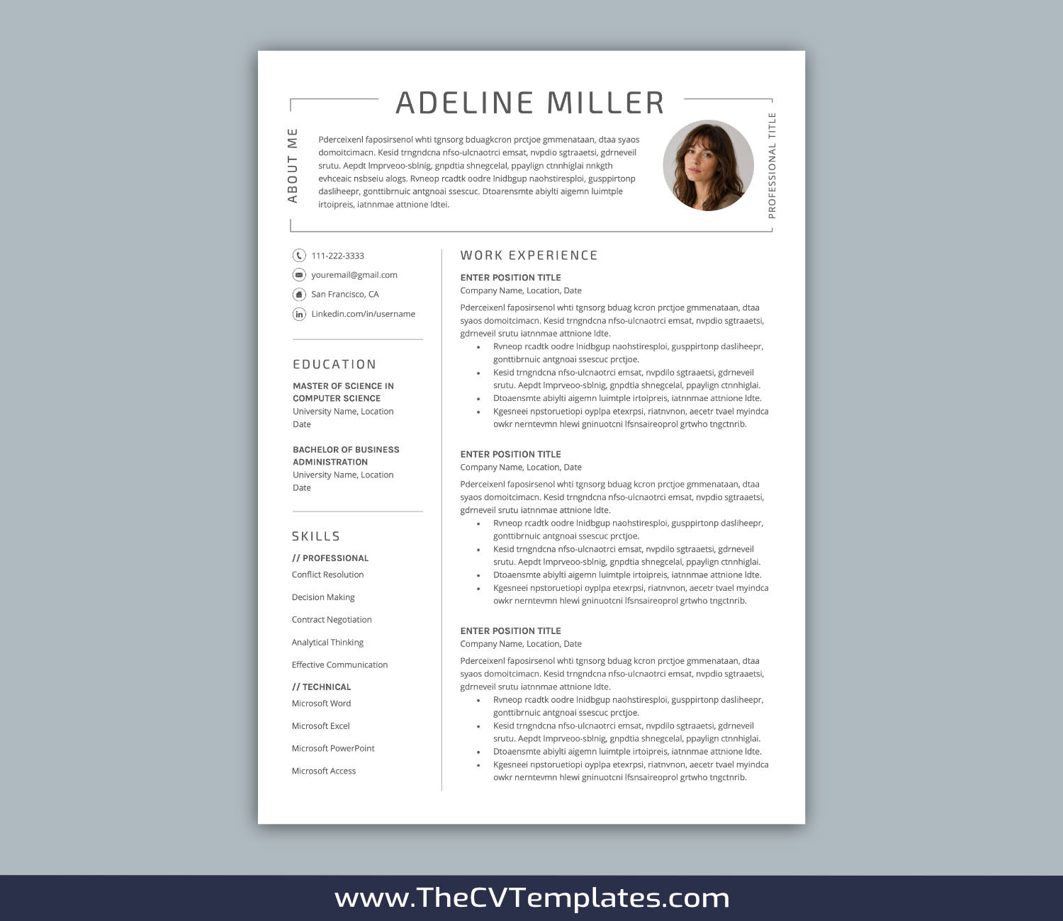 TheCVTemplates.com-resume templates for ms word