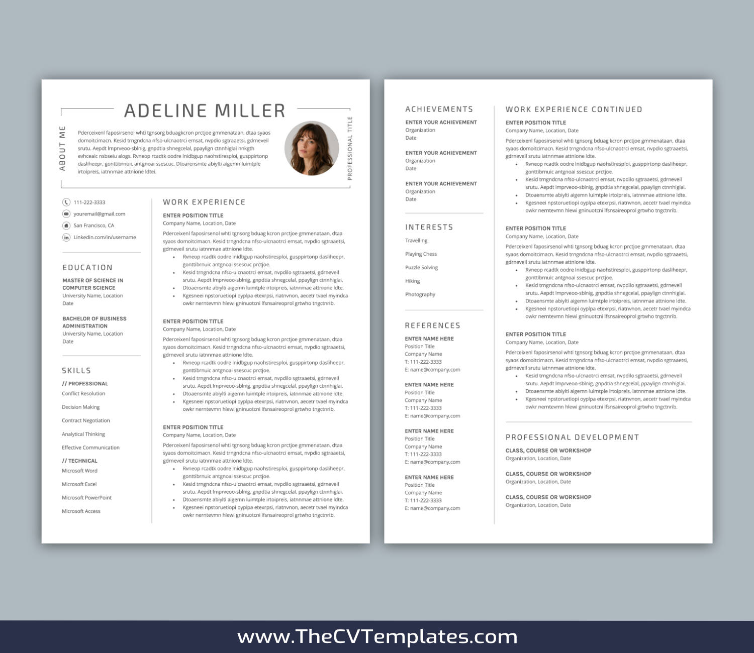 TheCVTemplates.com-resume templates for ms word