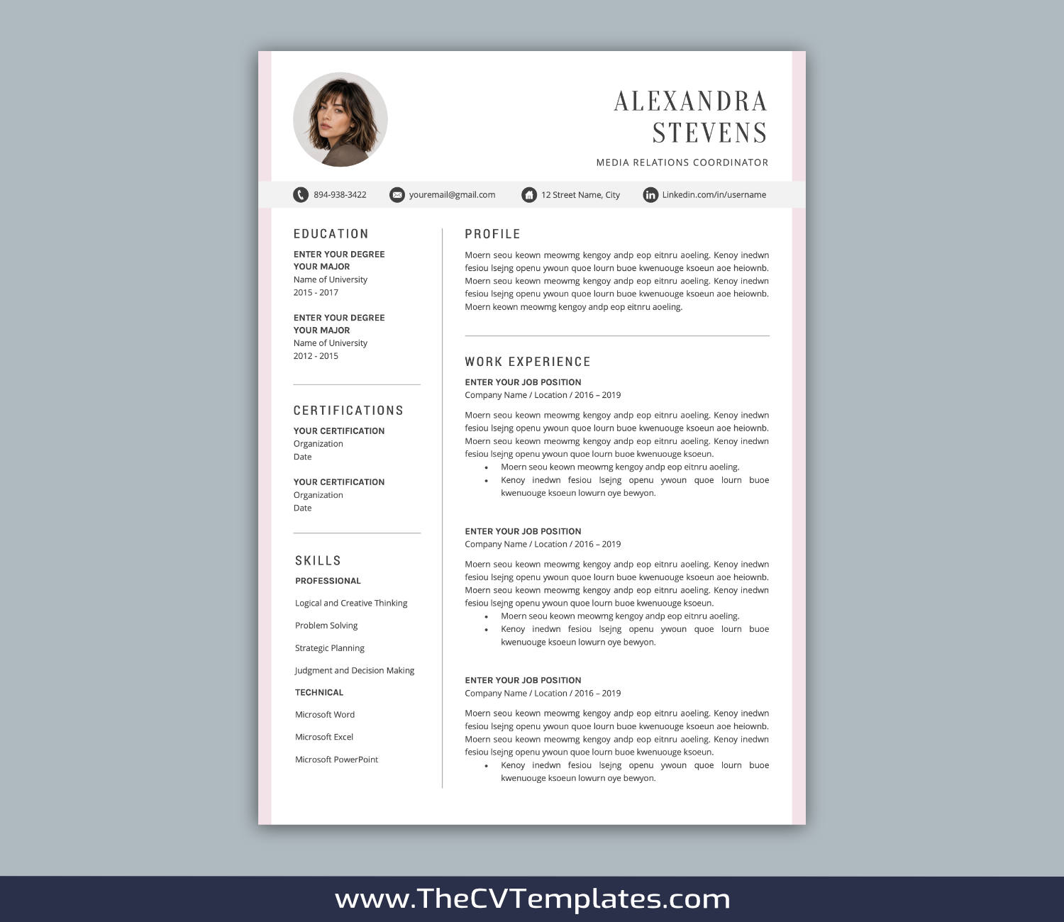TheCVTemplates.com-resume templates for ms word