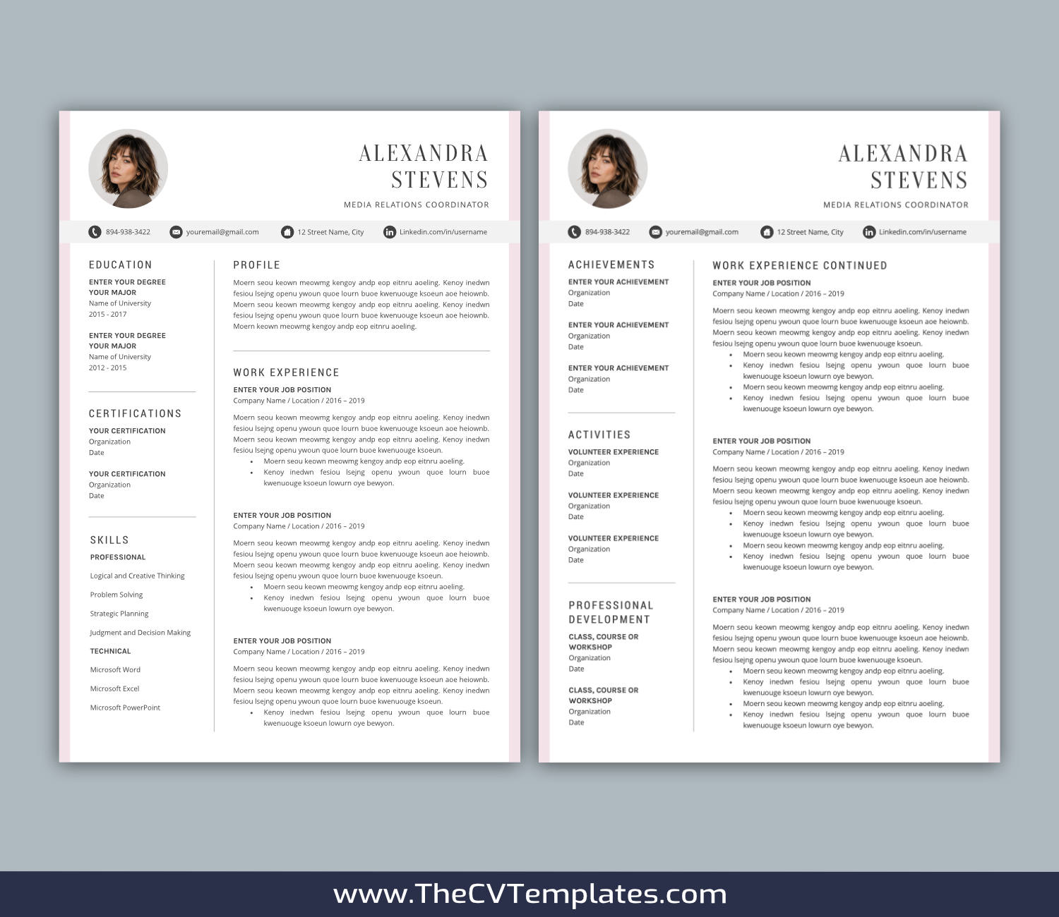 TheCVTemplates.com-resume templates for ms word