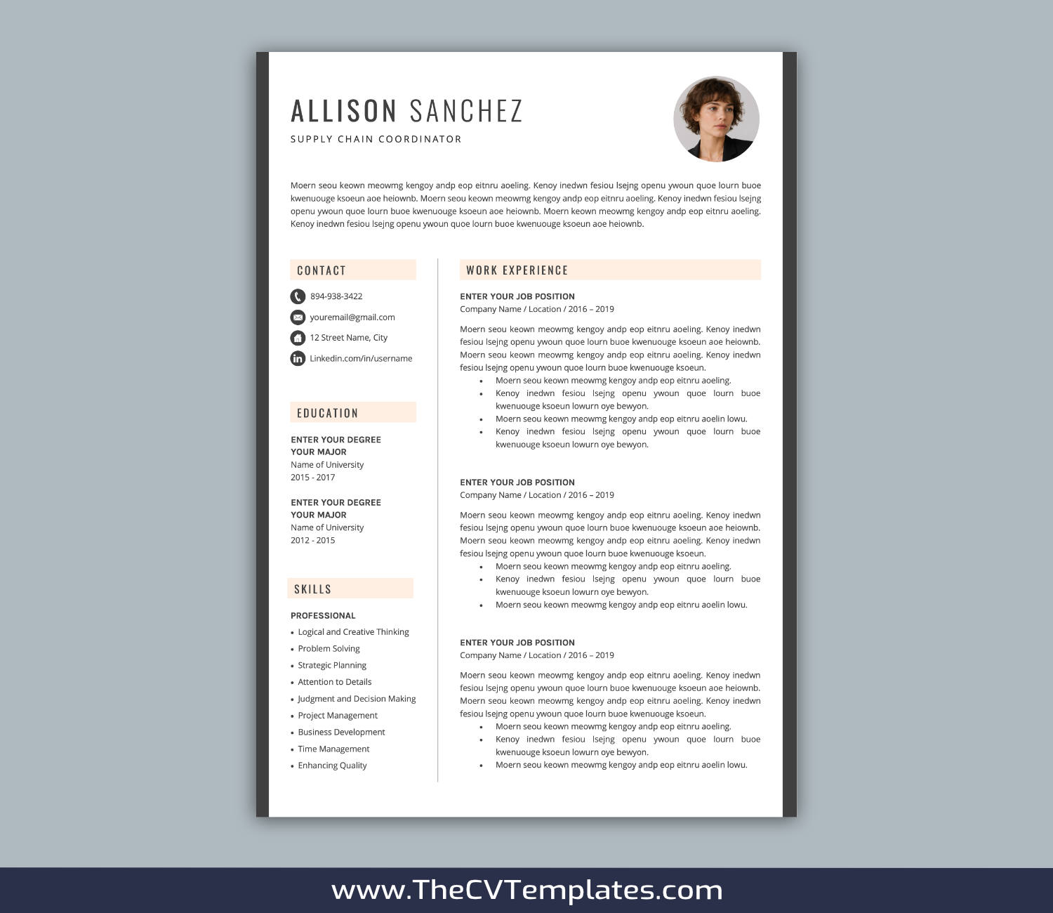TheCVTemplates.com-resume templates for ms word