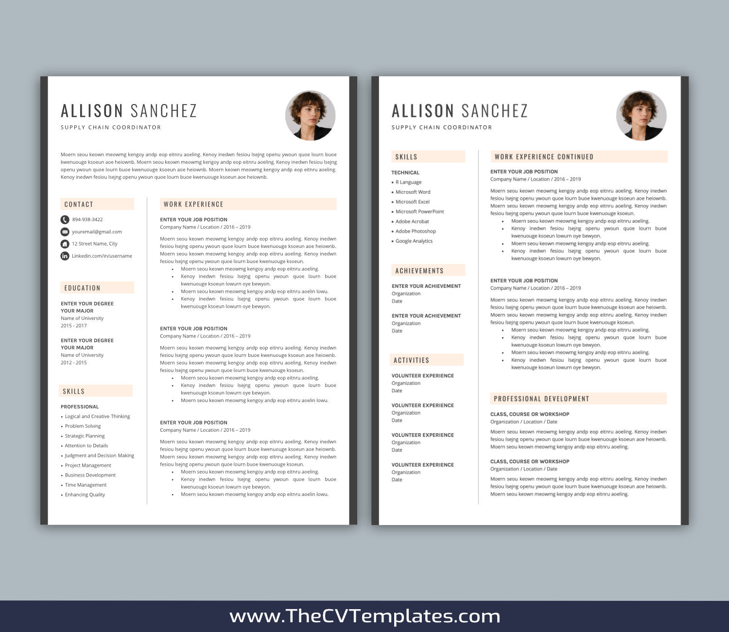TheCVTemplates.com-resume templates for ms word