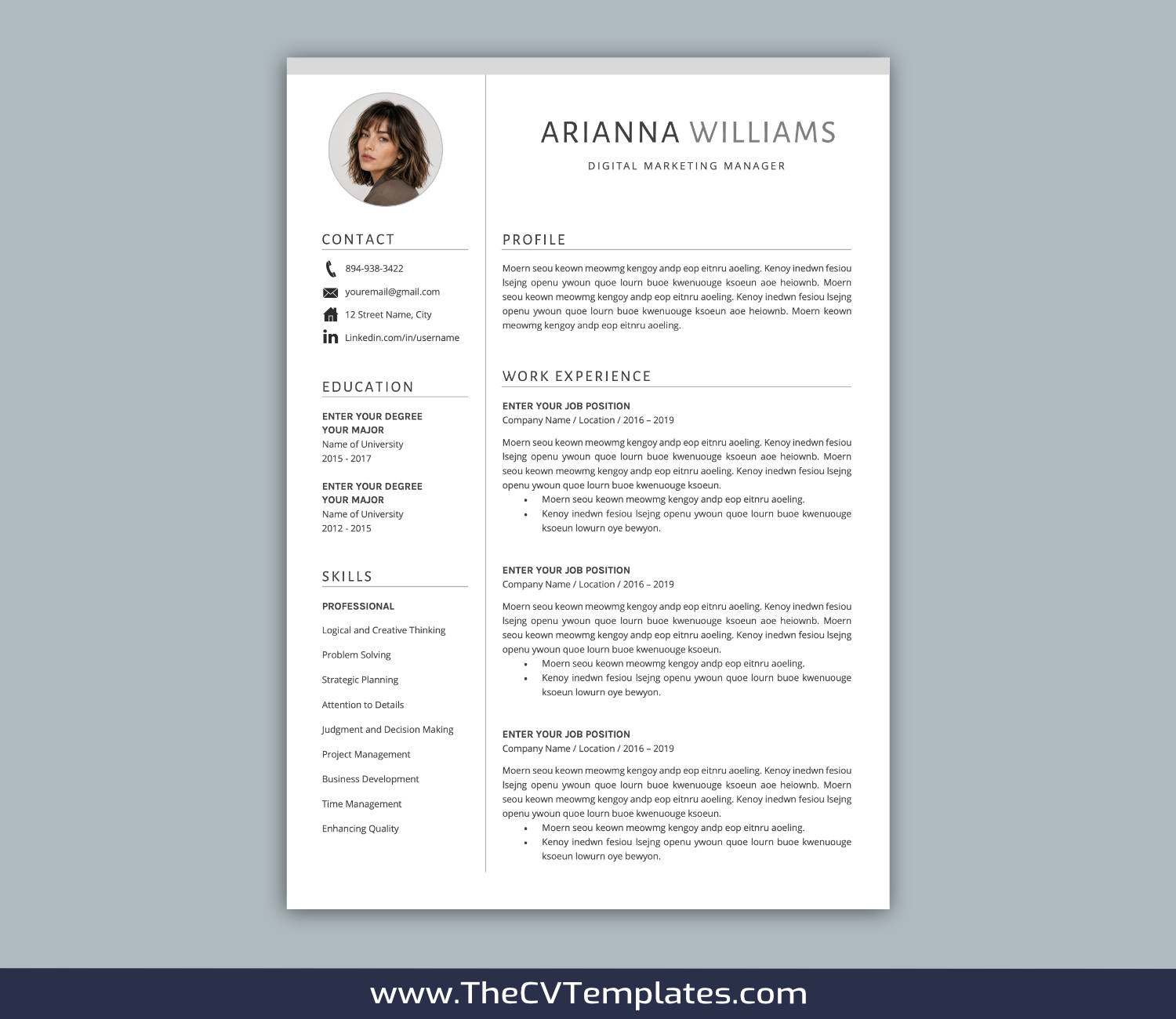 TheCVTemplates.com-resume templates for ms word