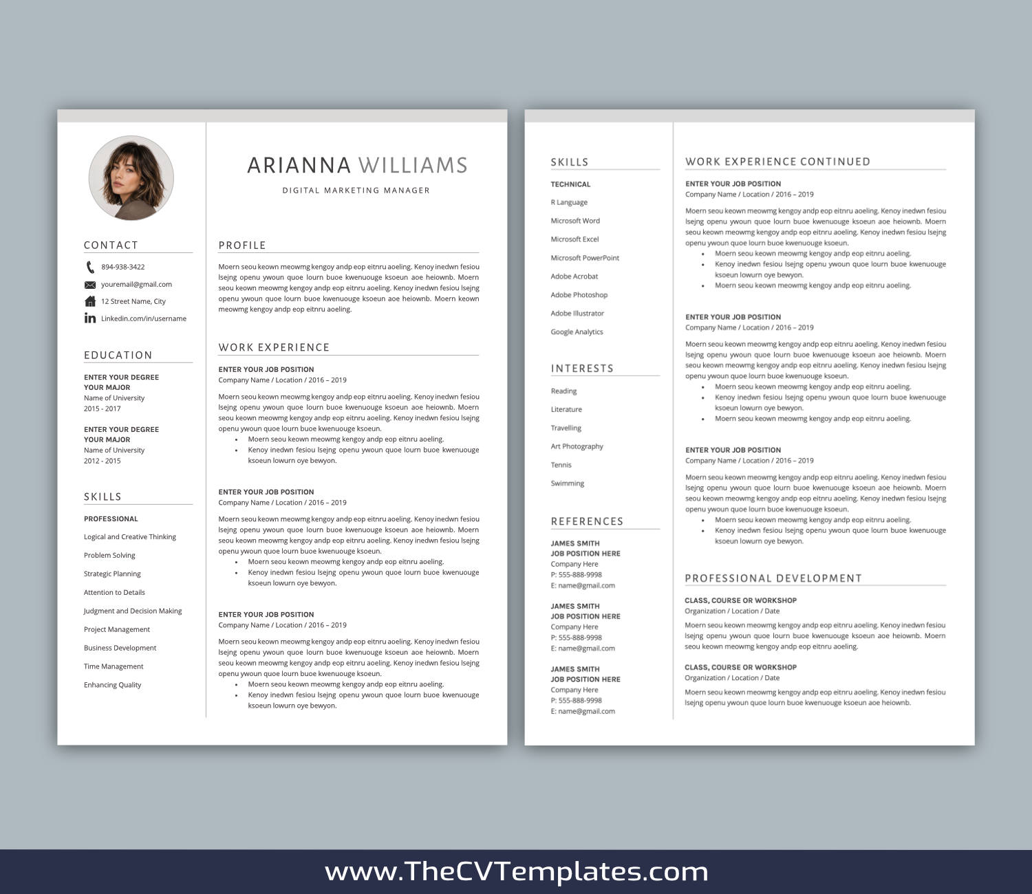 TheCVTemplates.com-resume templates for ms word