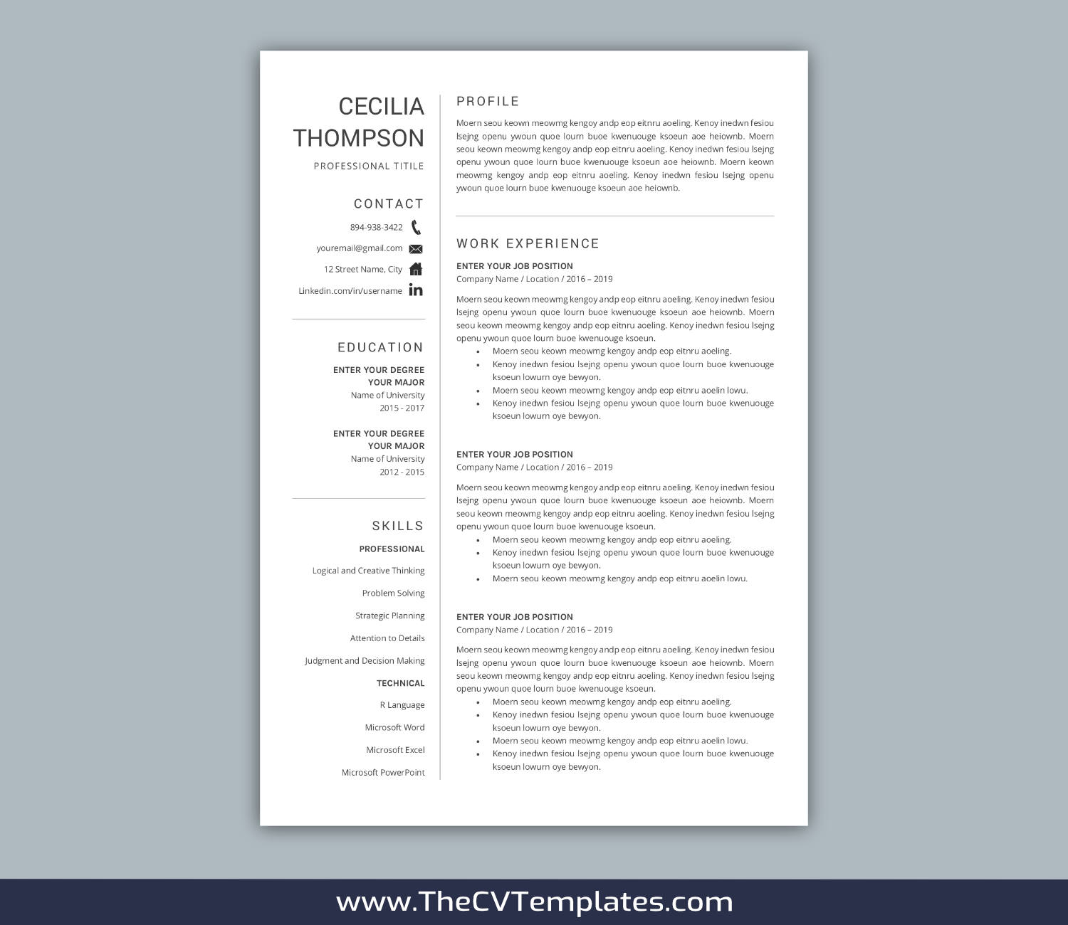 TheCVTemplates.com-resume templates for ms word