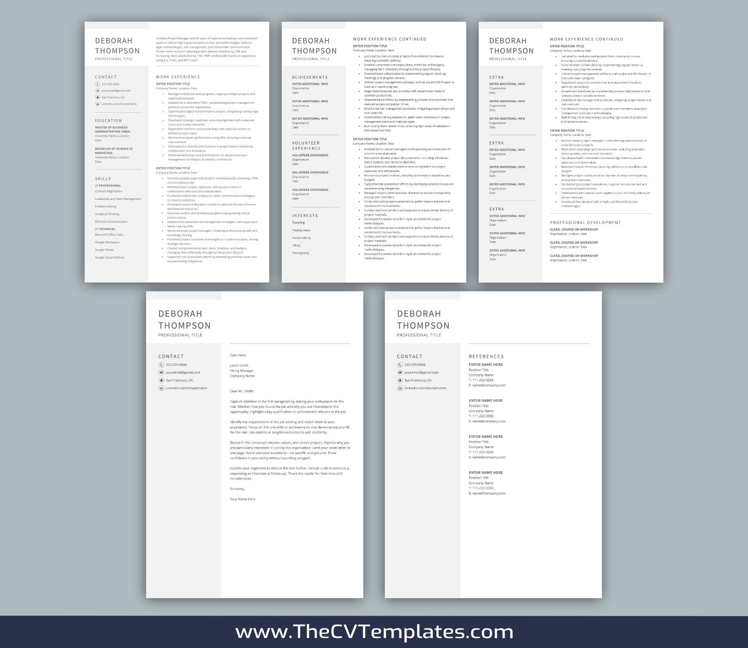 TheCVTemplates.com-resume templates for ms word