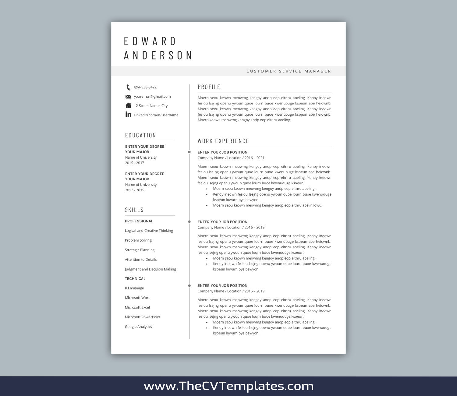 TheCVTemplates.com-resume templates for ms word