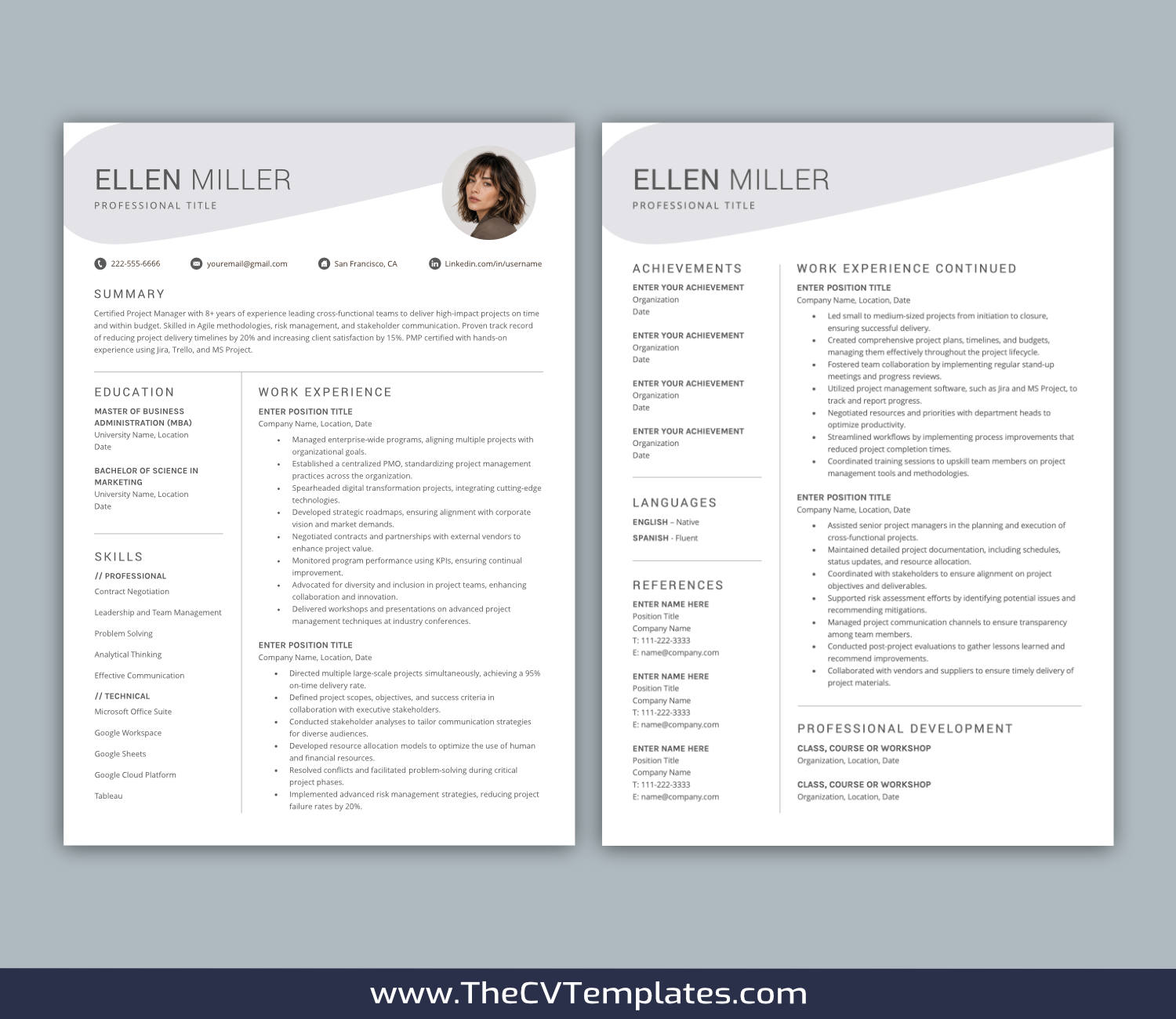TheCVTemplates.com-resume templates for ms word