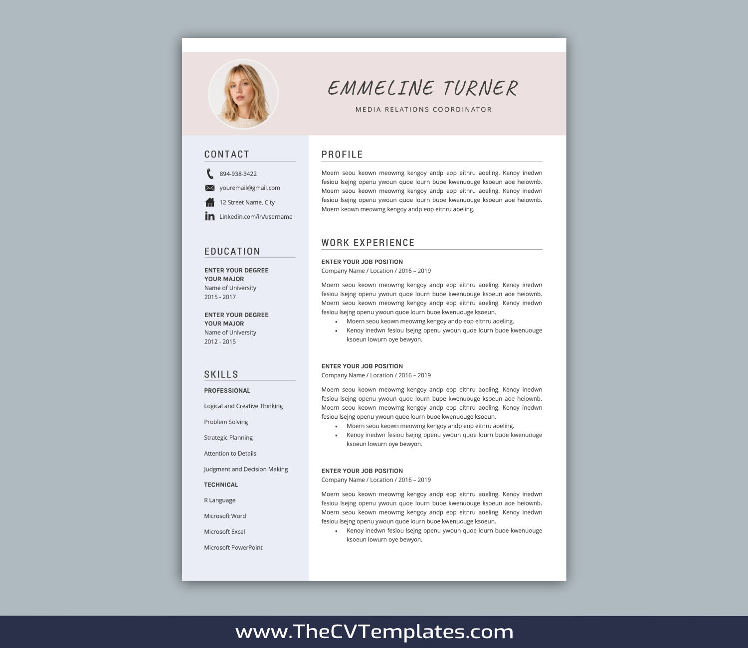 TheCVTemplates.com-resume templates for ms word