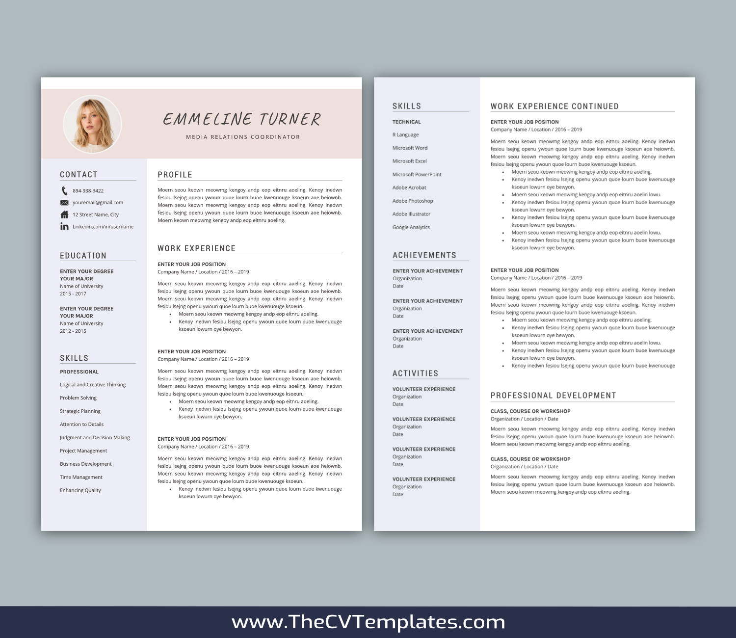 TheCVTemplates.com-resume templates for ms word