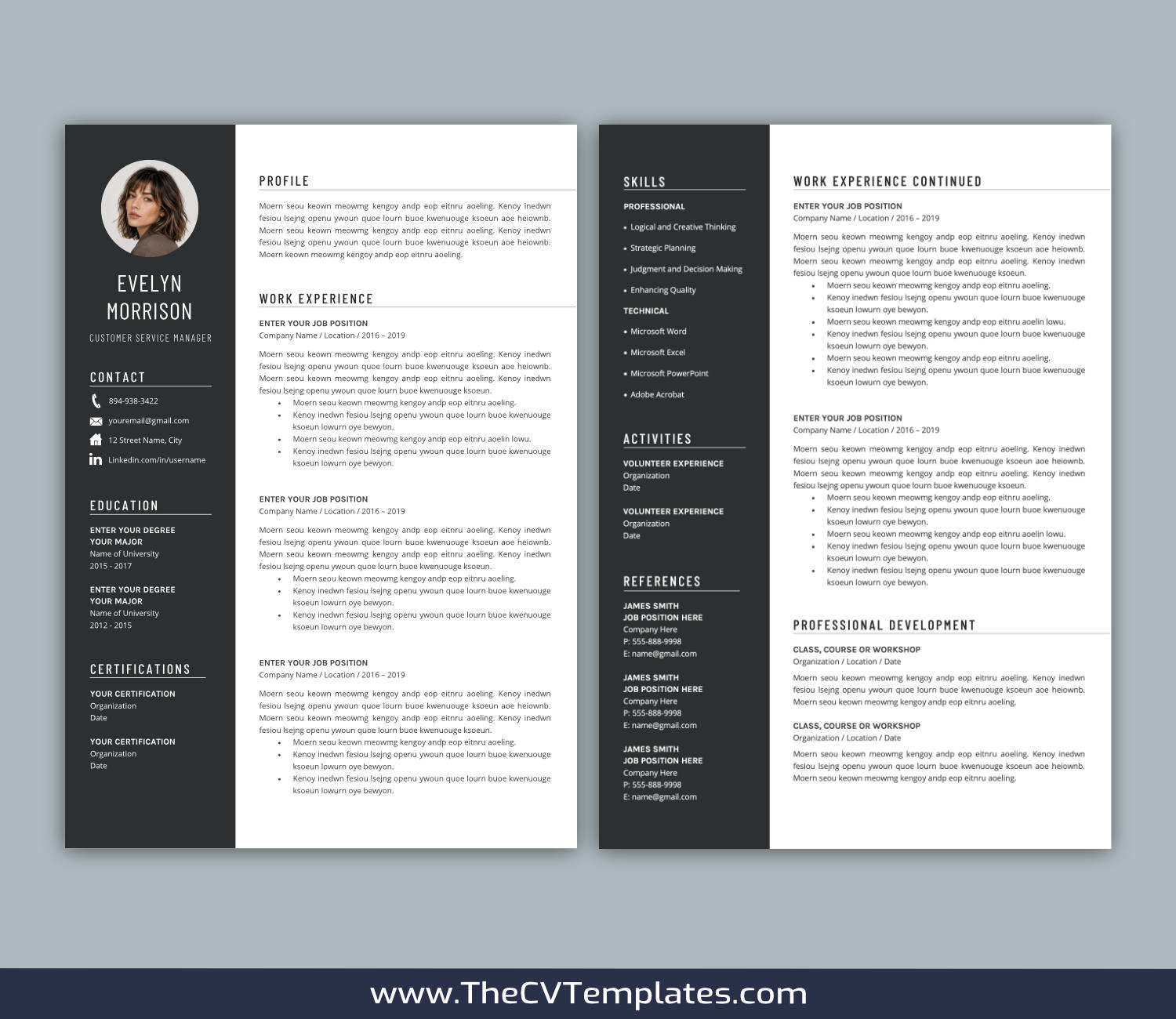 TheCVTemplates.com-resume templates for ms word