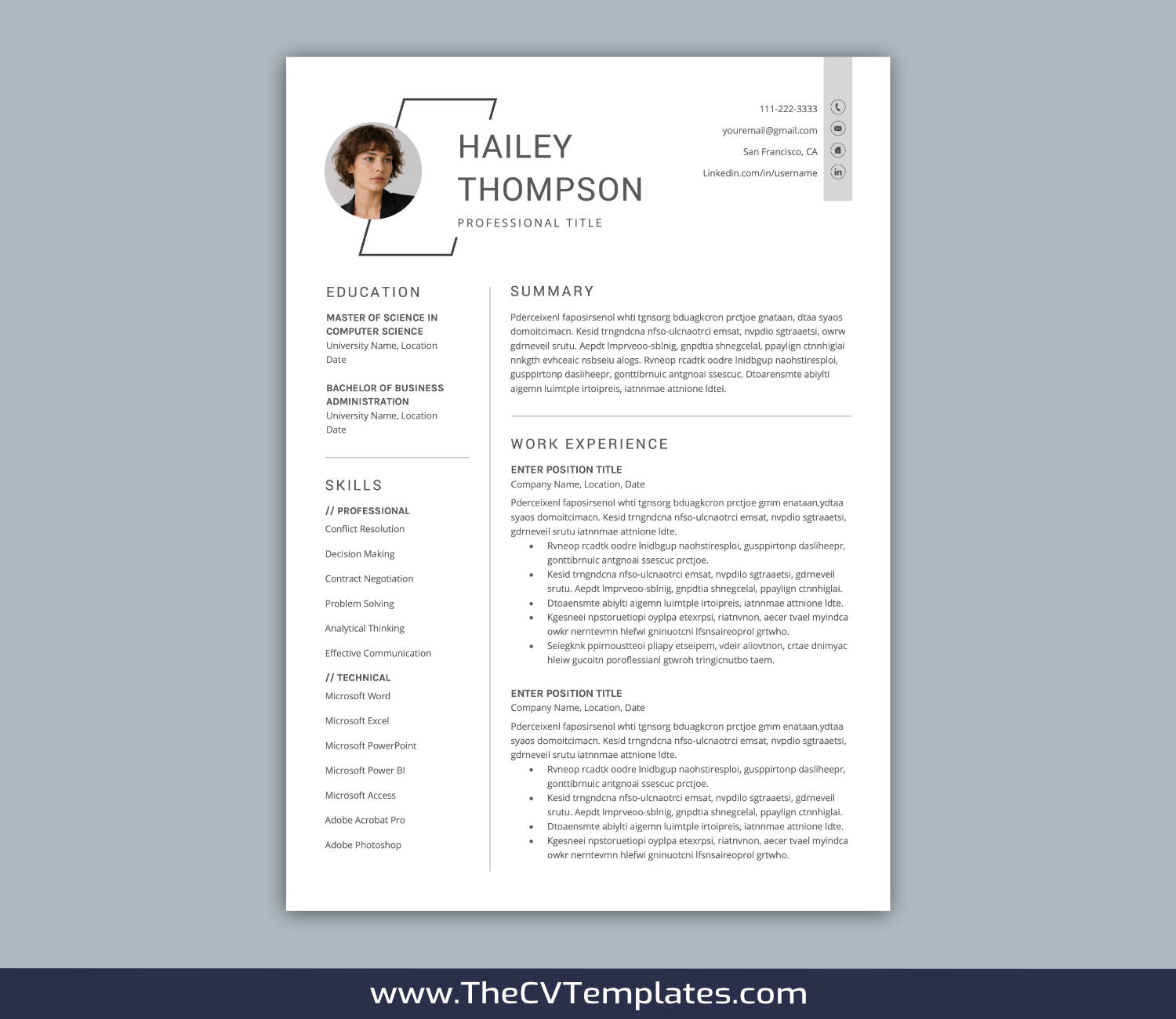 TheCVTemplates.com-resume templates for ms word