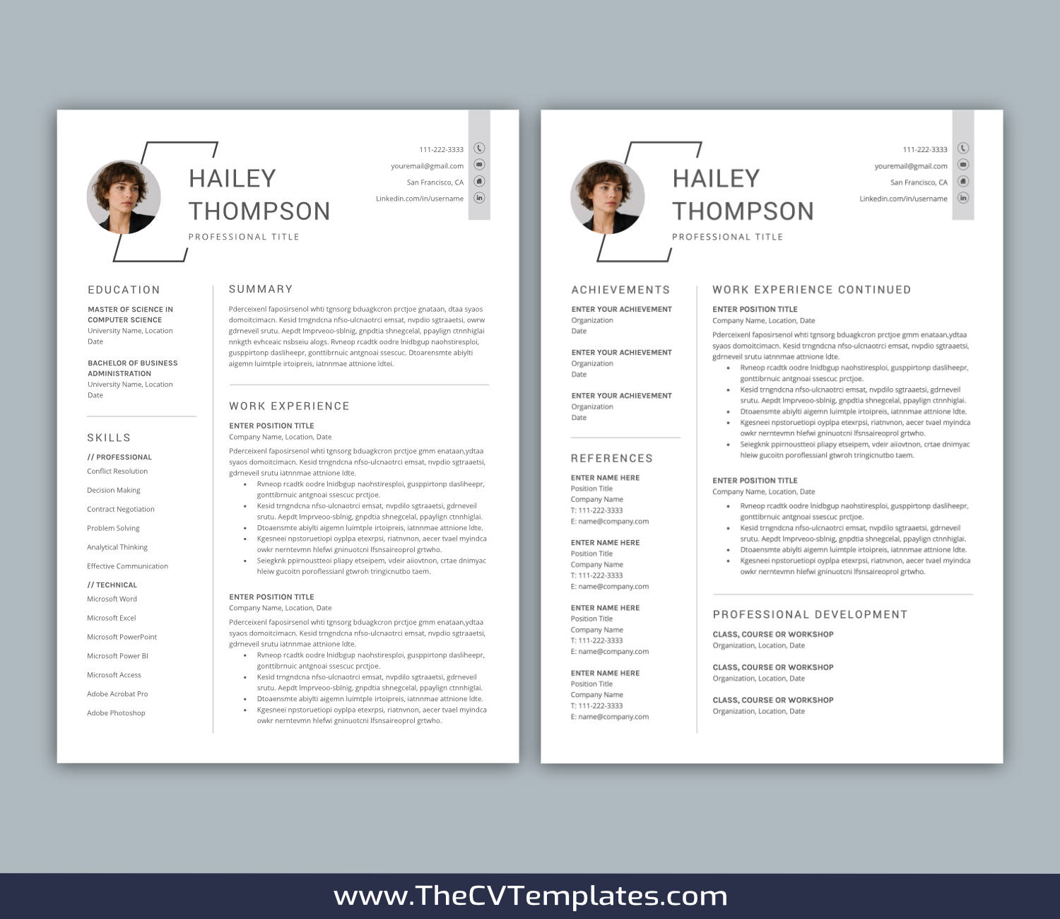 TheCVTemplates.com-resume templates for ms word