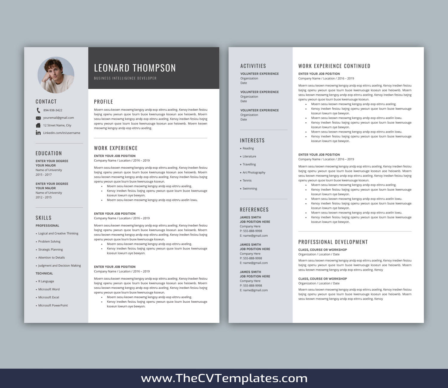 TheCVTemplates.com-resume templates for ms word