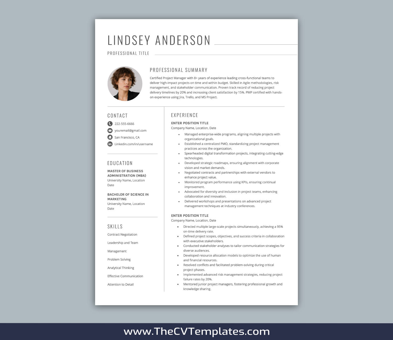 TheCVTemplates.com-resume templates for ms word