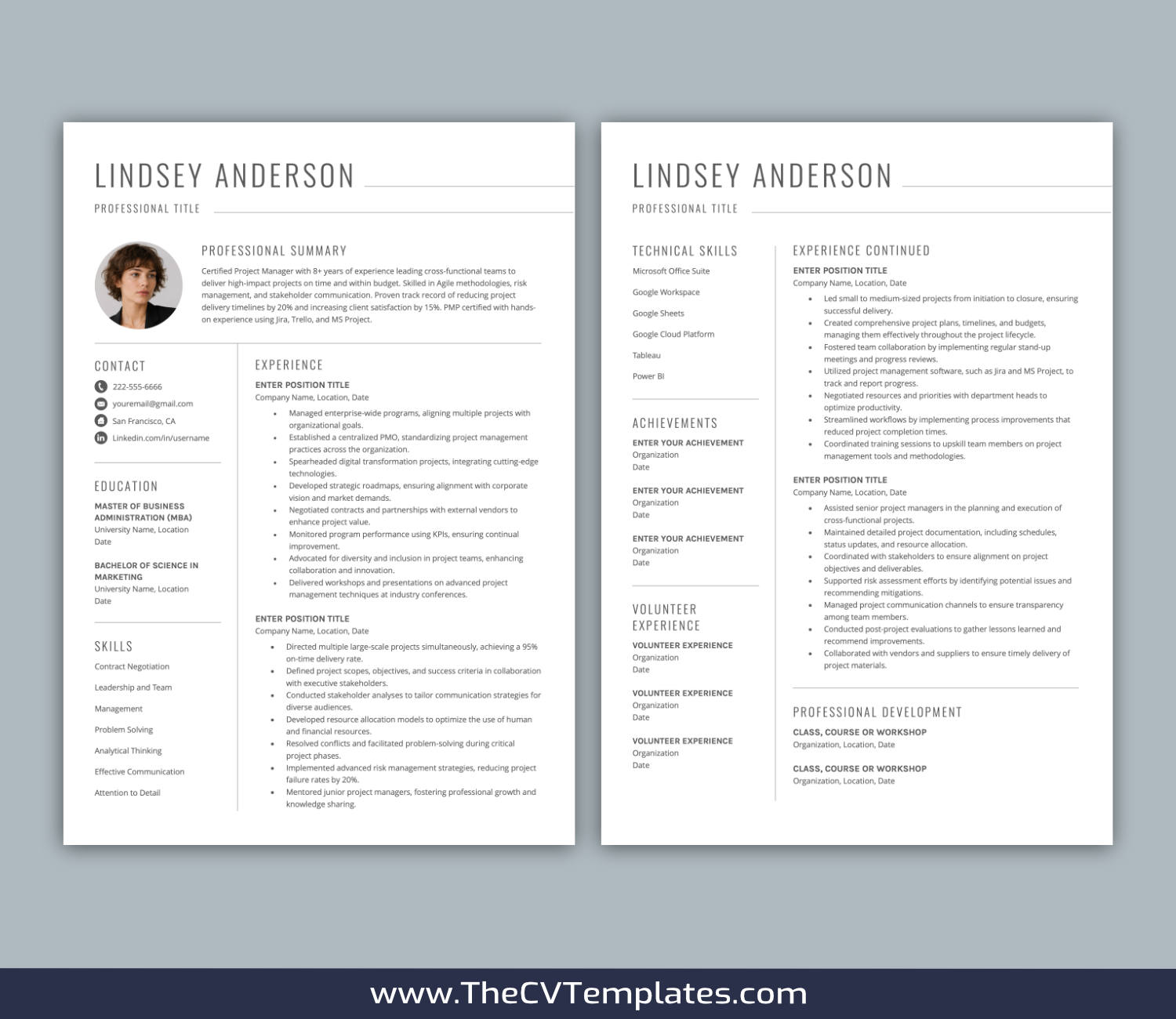 TheCVTemplates.com-resume templates for ms word