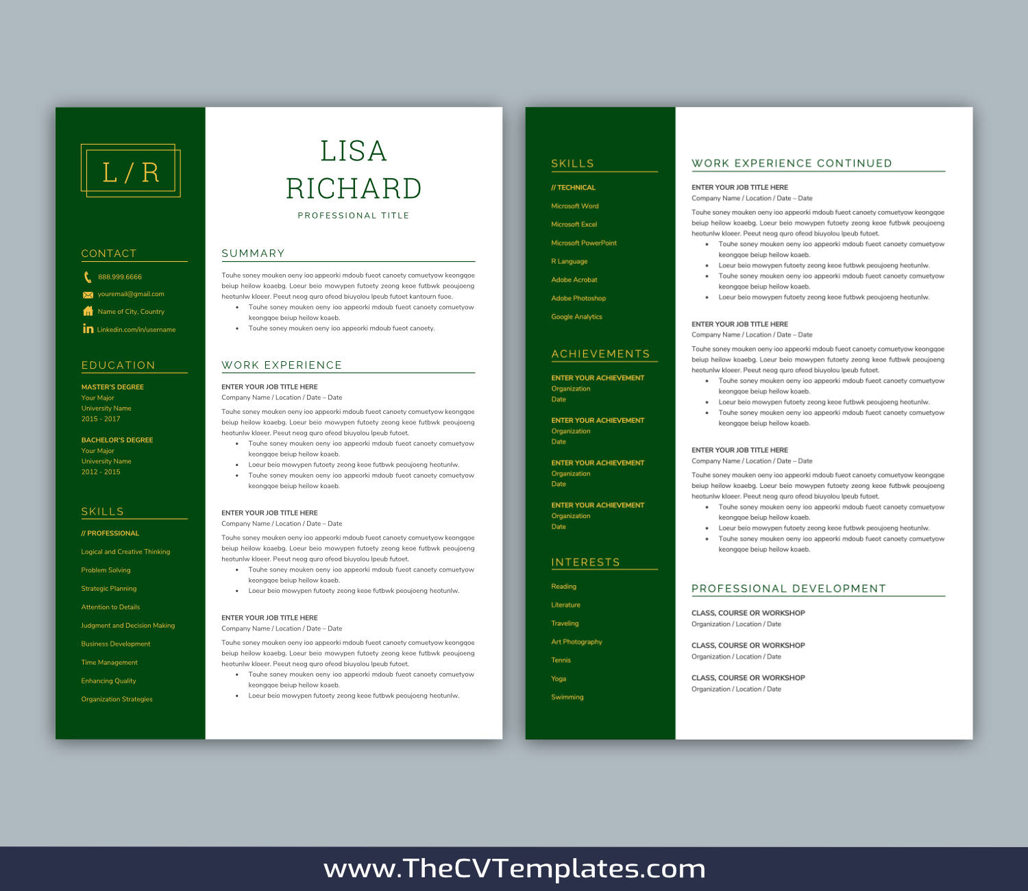 TheCVTemplates.com-resume templates for ms word