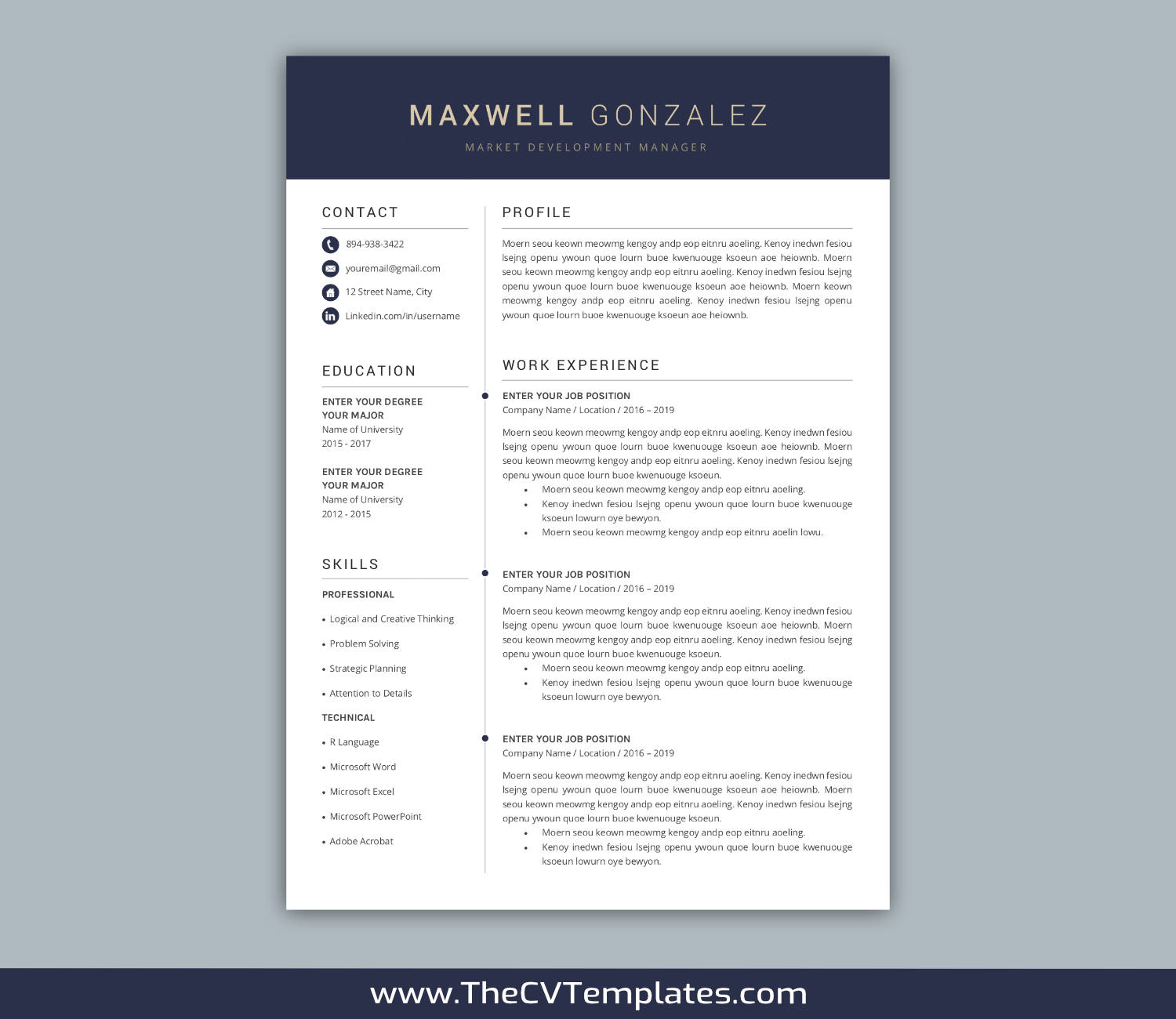 TheCVTemplates.com-resume templates for ms word