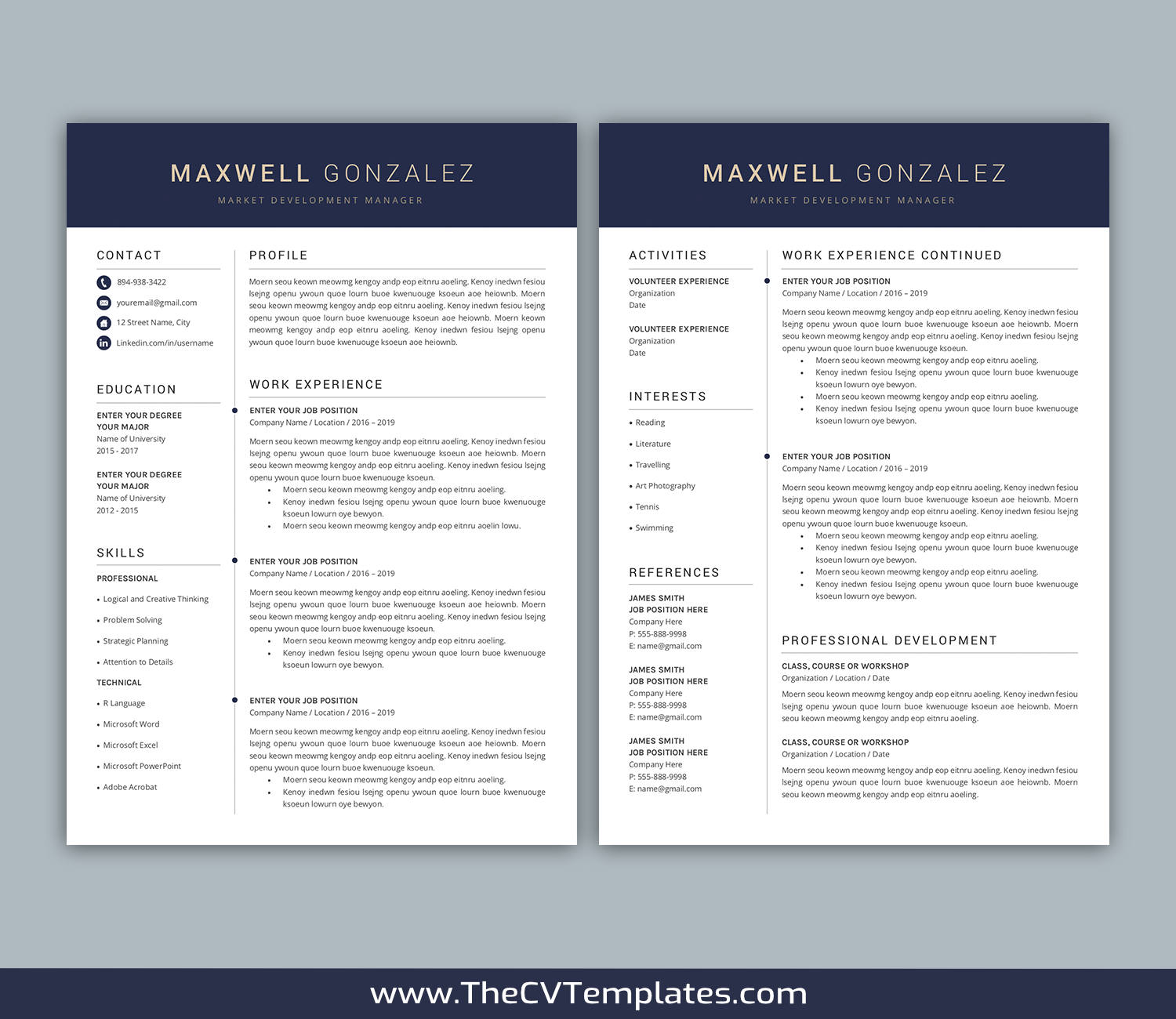 TheCVTemplates.com-resume templates for ms word