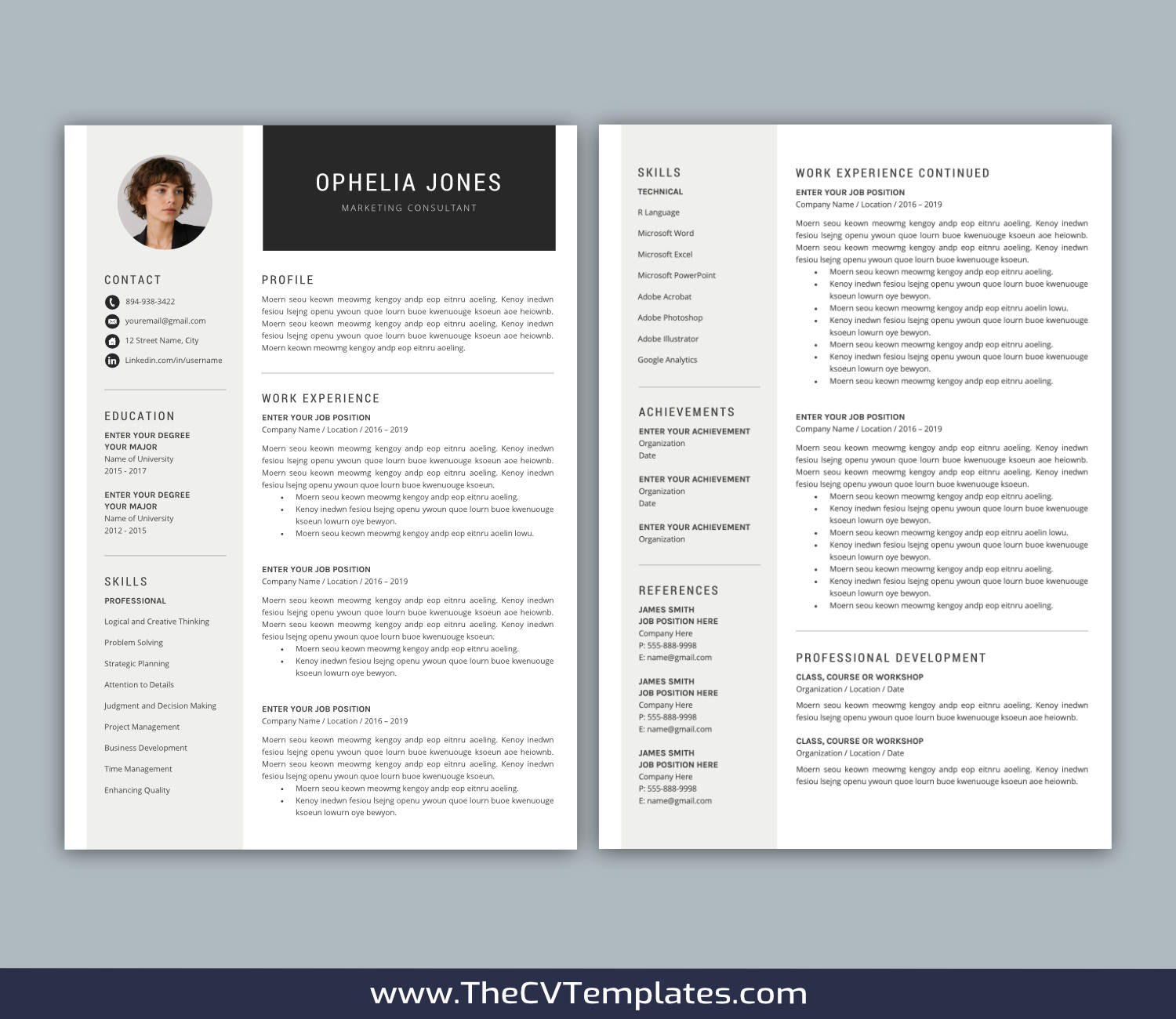 TheCVTemplates.com-resume templates for ms word