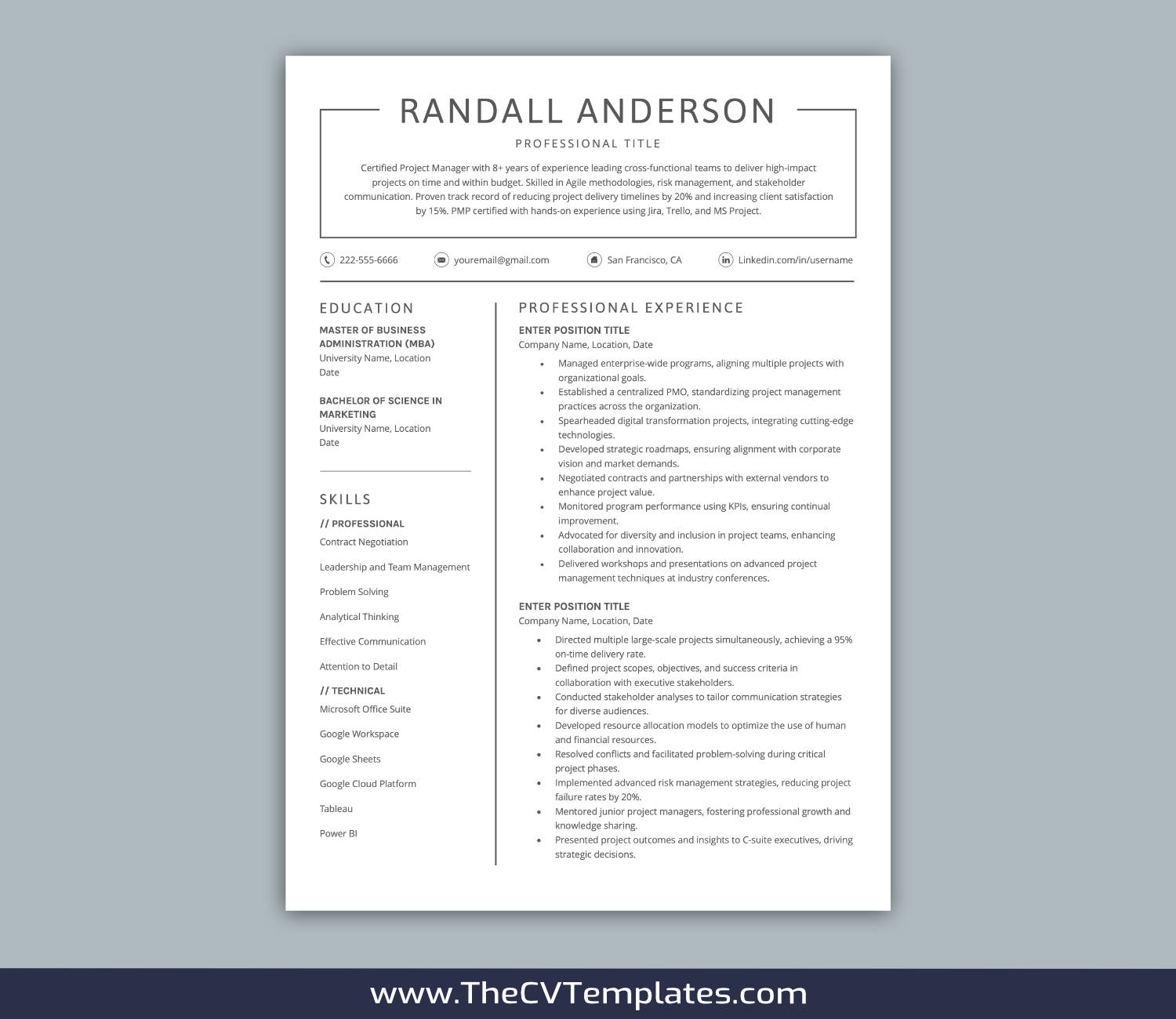 TheCVTemplates.com-resume templates for ms word