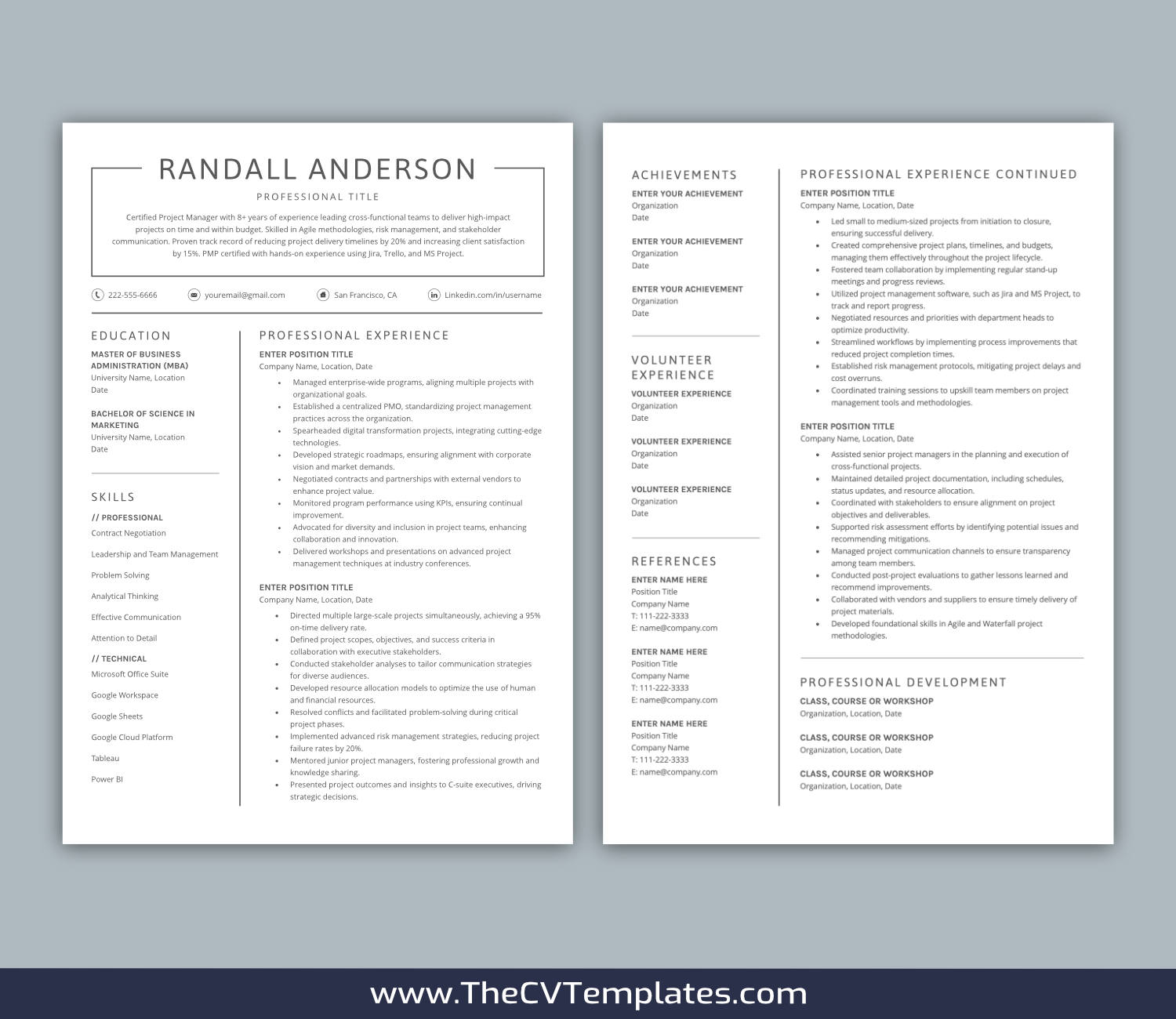 TheCVTemplates.com-resume templates for ms word