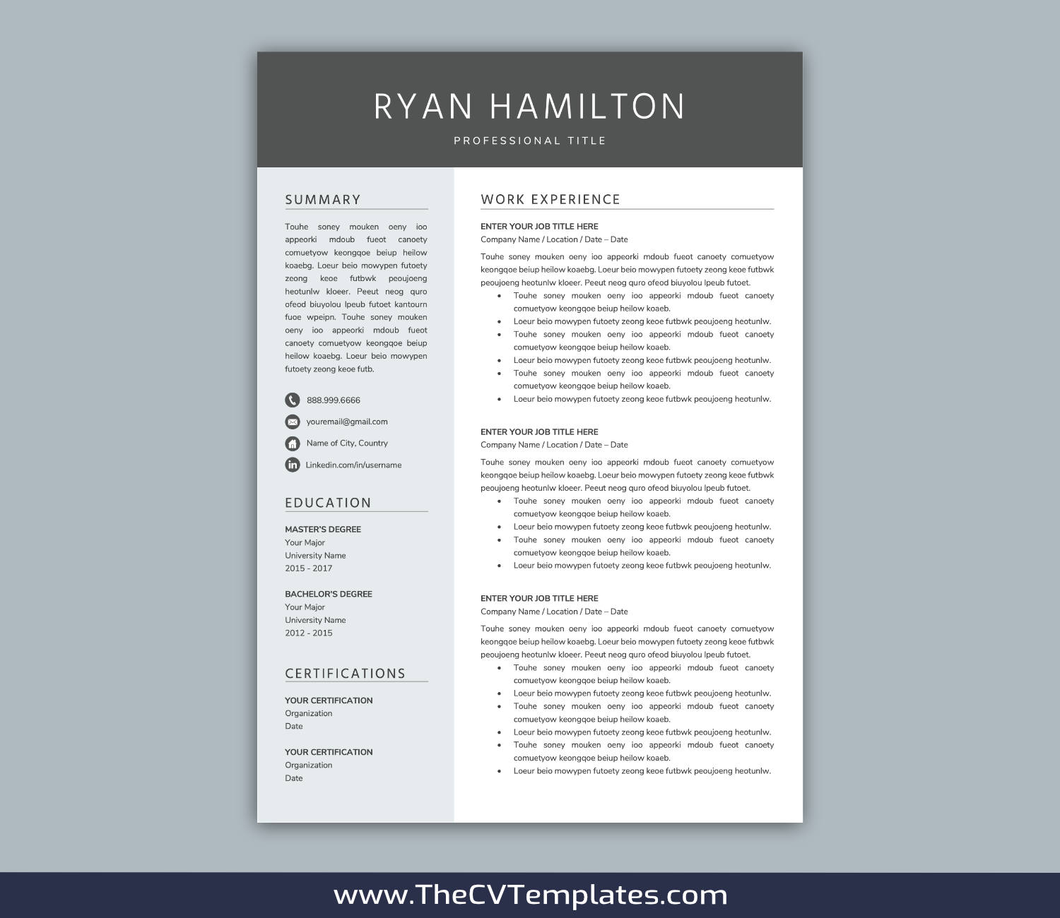 TheCVTemplates.com-resume templates for ms word