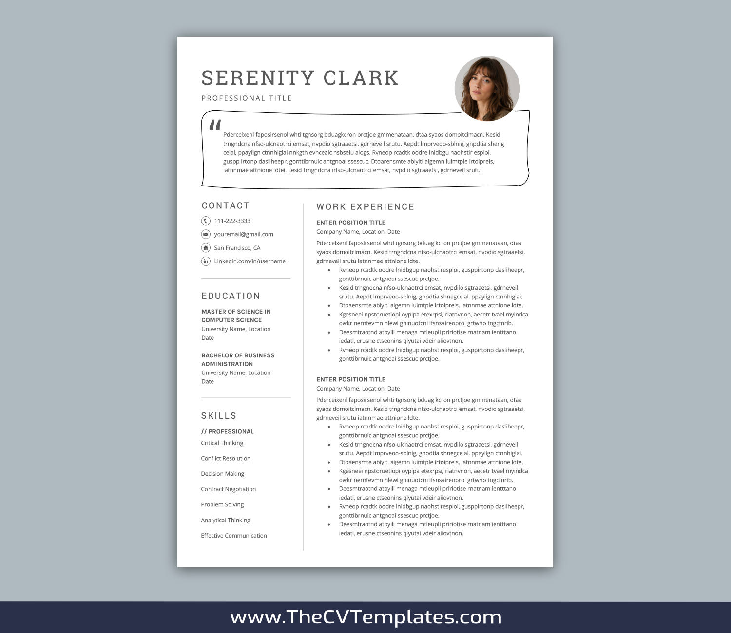 TheCVTemplates.com-resume templates for ms word