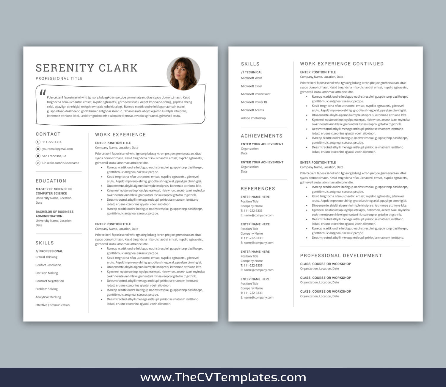 TheCVTemplates.com-resume templates for ms word