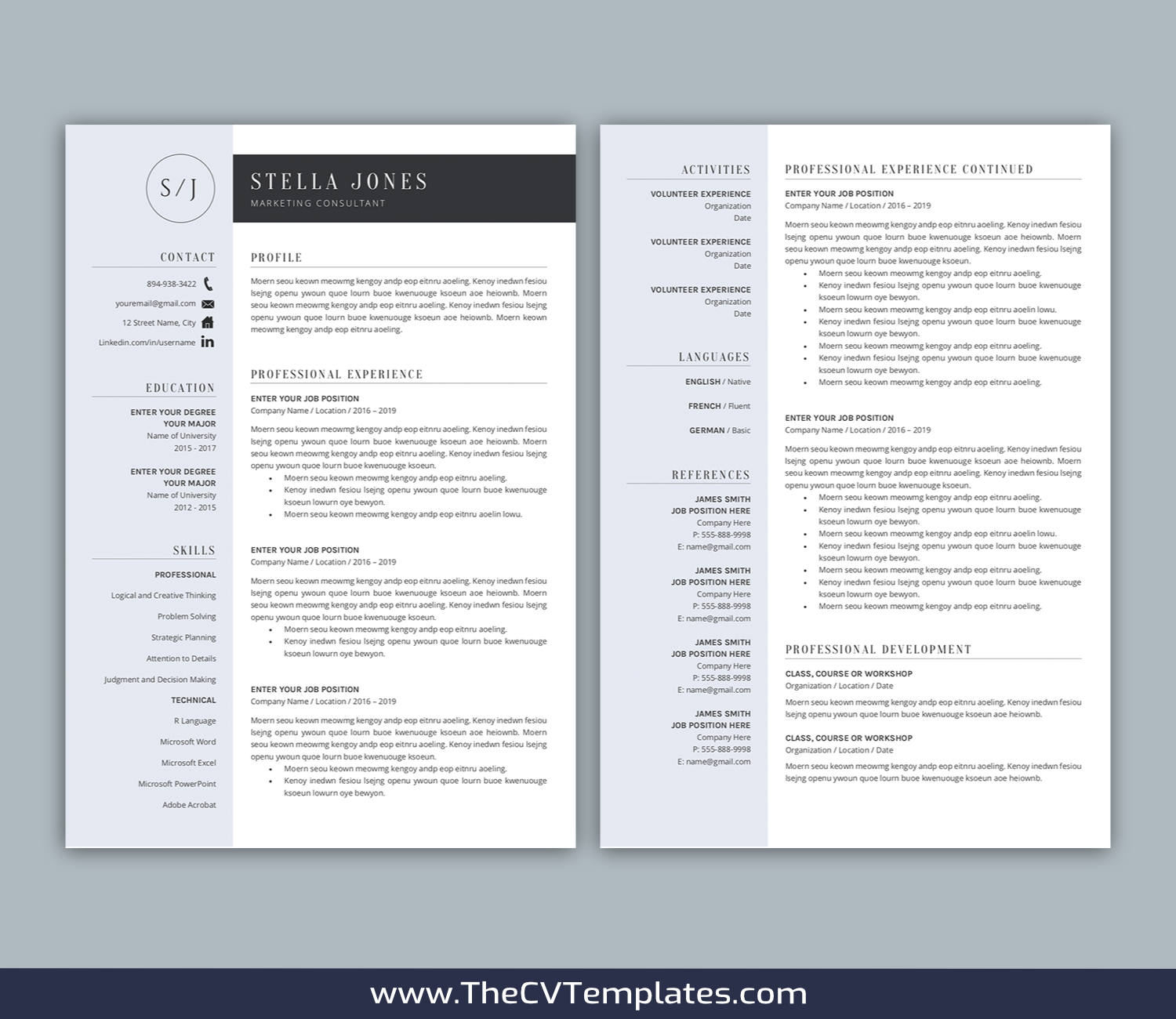 TheCVTemplates.com-resume templates for ms word